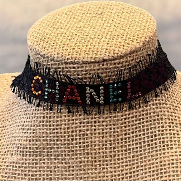 Chanel Embellished Black Choker Necklace - Picture 6 of 6